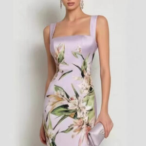 Strapless Sleeveless Sheath Dress With A Back Zipper For Women